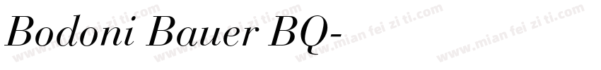 Bodoni Bauer BQ字体转换